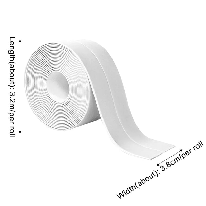 Waterproof Wall Tape Bathroom Kitchen Adhesive Tape Contour Tape Cardboard Sealing Strip Bathroom Shower